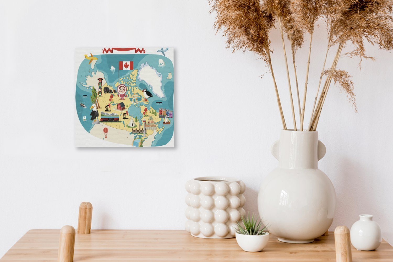 Illustrationen für Schlafzimmer von Wohnzimmer (1 Karte OneMillionCanvasses® einer auf Leinwand Bilder St), Kanada, Leinwandbild