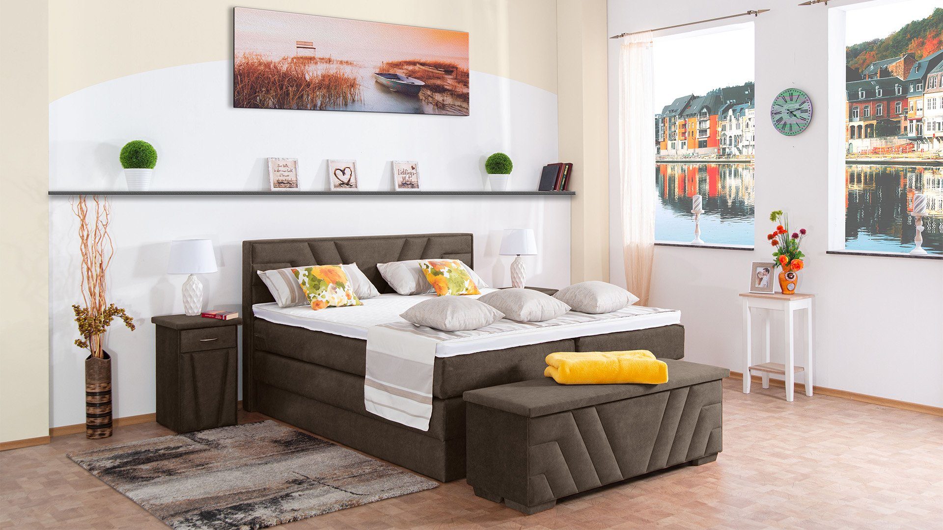 Meisterbetten Boxspringbett Terz (mit Bettkasten, 7-Zonen günstig online kaufen