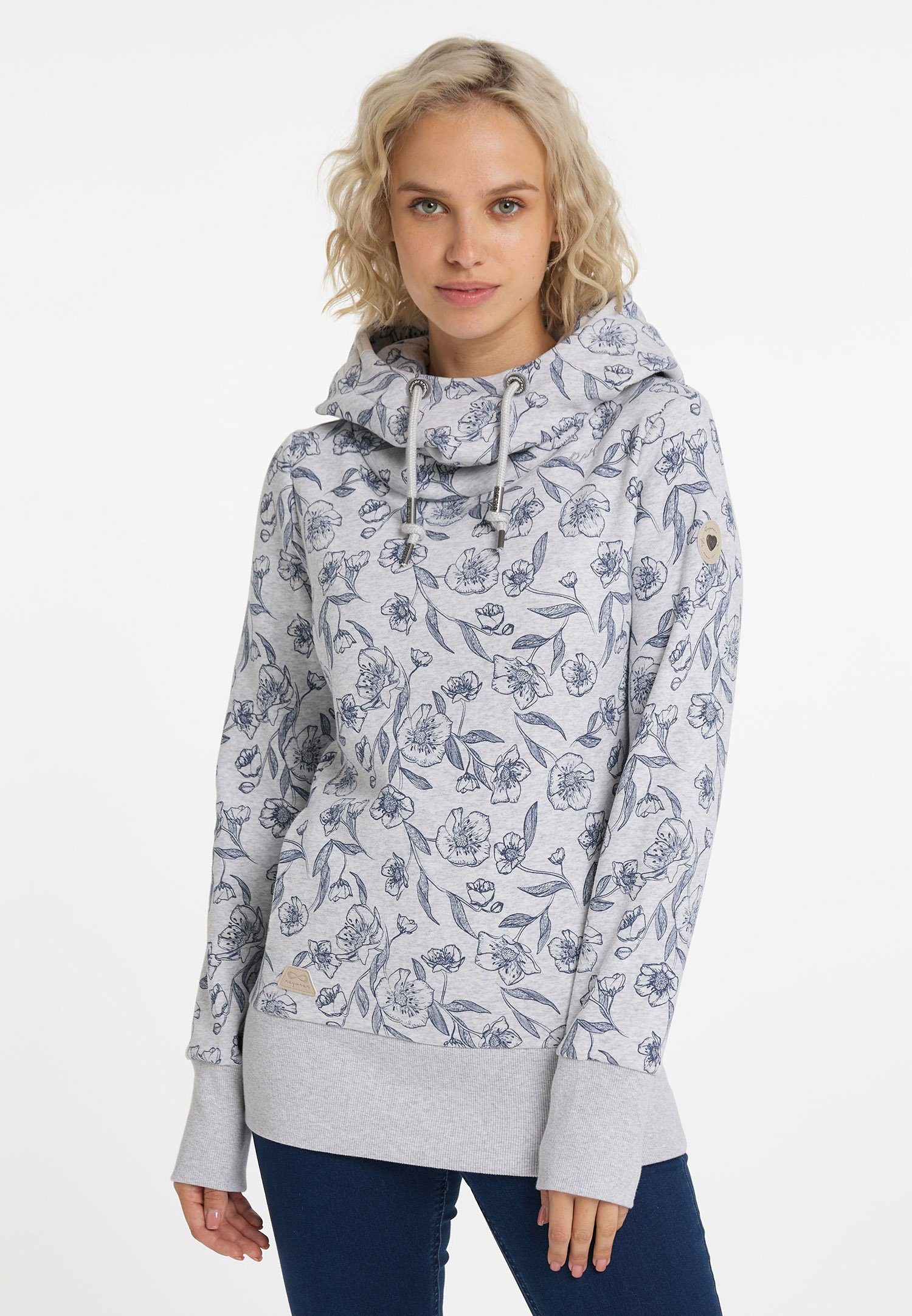 light PRINT Sweatshirt Nachhaltige 3003 & YODA Ragwear Mode Vegane grey