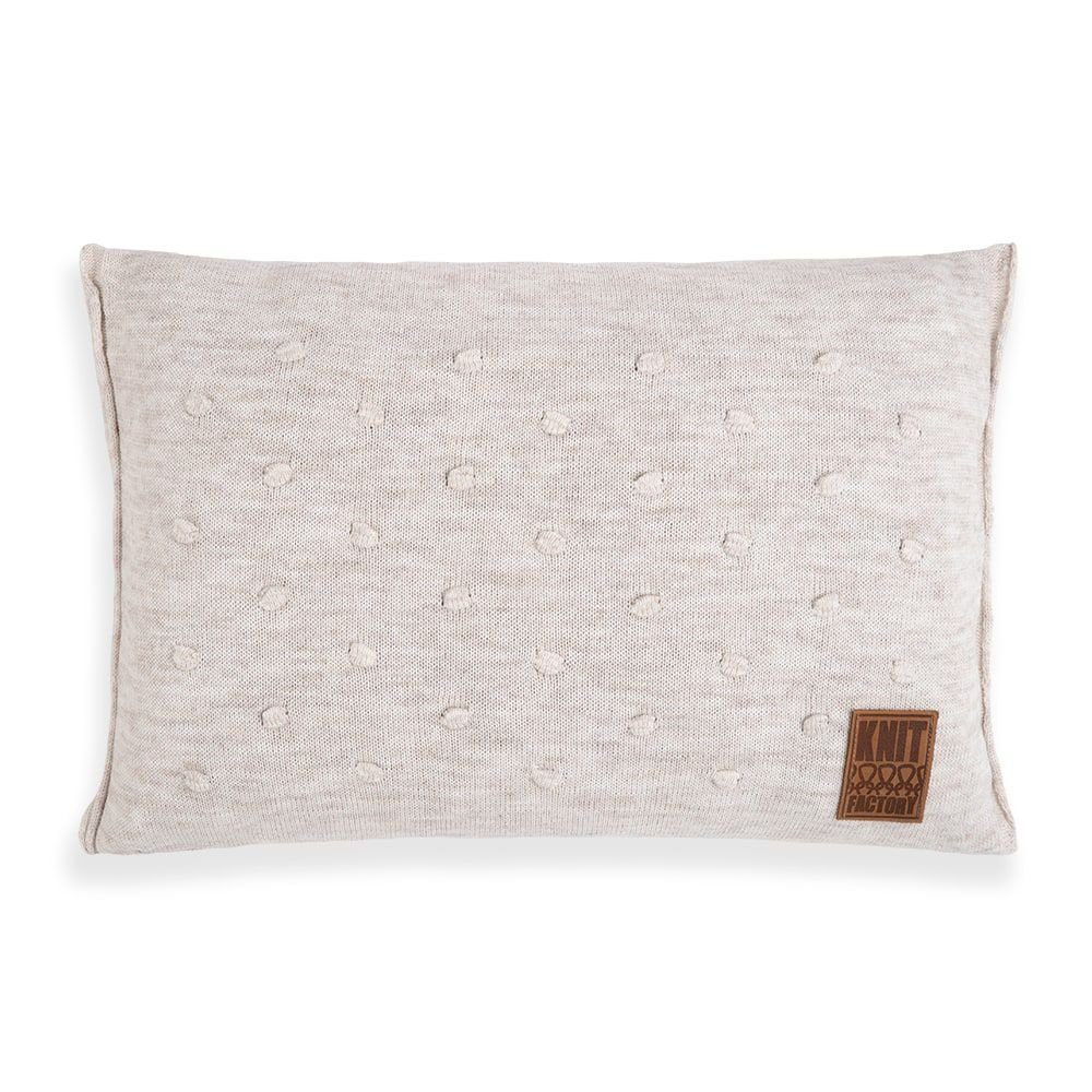 Knit Factory Dekokissen Knit Factory Noa Kissen Beige - 60x40
