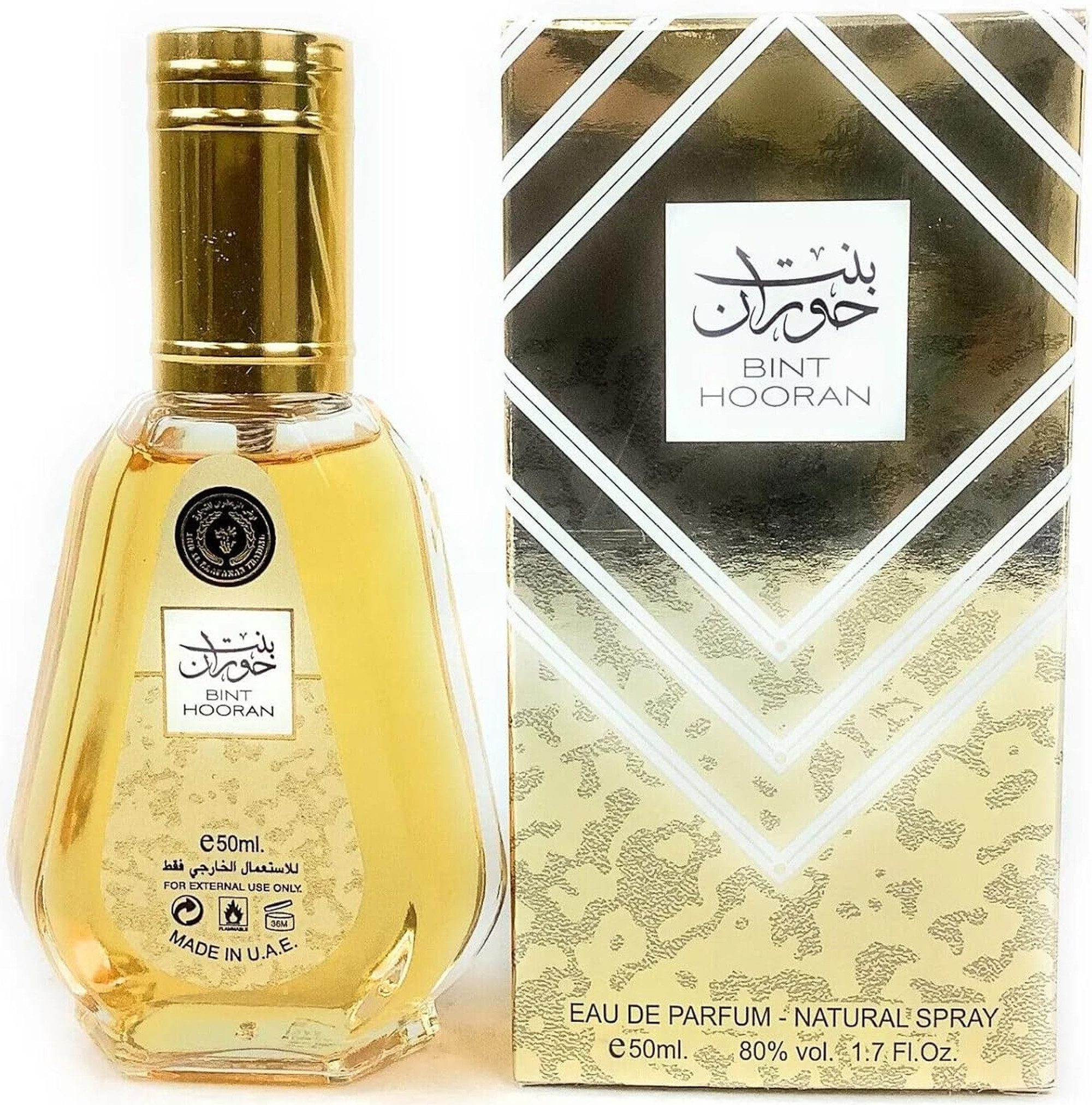Ard Al Zaafaran Eau de Parfum Bint Hooran (EDP) Damen Spray 50ml, Orientalisch-würziger Duft mit Safran, Muskatnuss, Zimt und Koriander