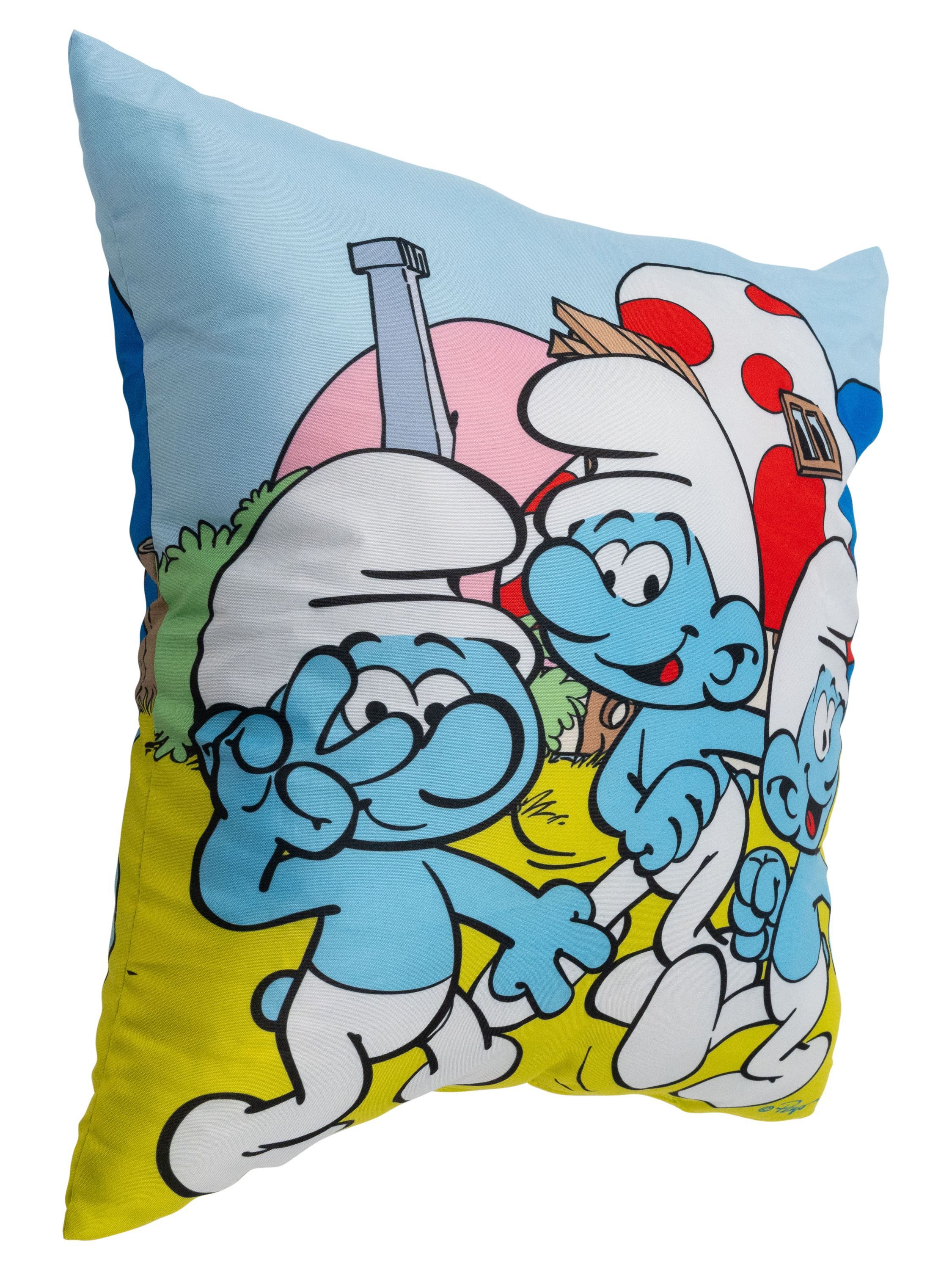 United Labels® Dekokissen Die Schlümpfe Kissen Plüsch Zierkissen Kopfkissen günstig online kaufen