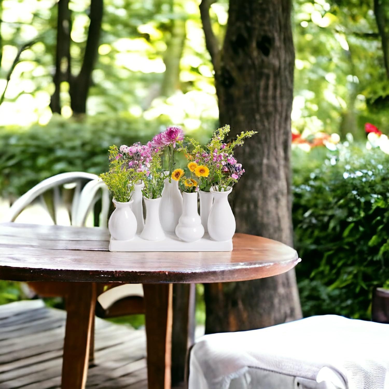 Jinfa Dekovase Handgefertigte kleine Keramik Deko Blumenvasen (Set, Je nach günstig online kaufen