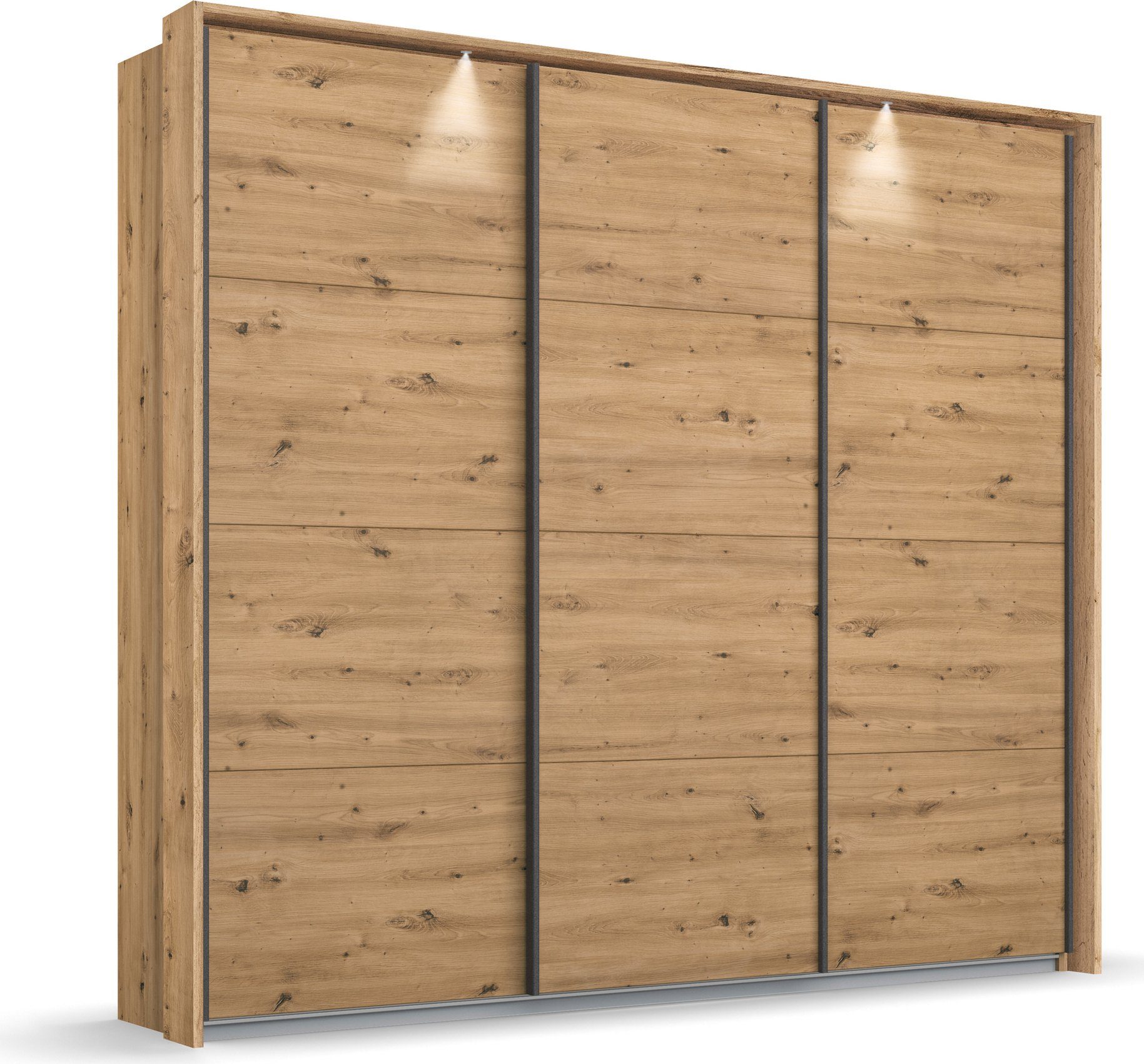 rauch Schwebetürenschrank Kleiderschrank Schrank Garderobe OTELI inkl. 3 Innenschubladen (Breiten 211/278/323/368 cm Höhen 214/233 cm) inkl. Passepartout optional mit Beleuchtung MADE IN GERMANY