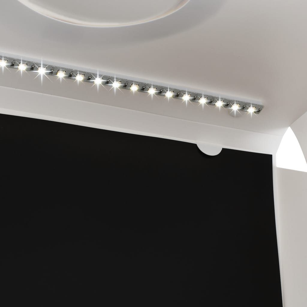 Weiß LED-Lichtbox für 403437 Fotohintergrund cm Klappbar Fotostudio Plastik vidaXL