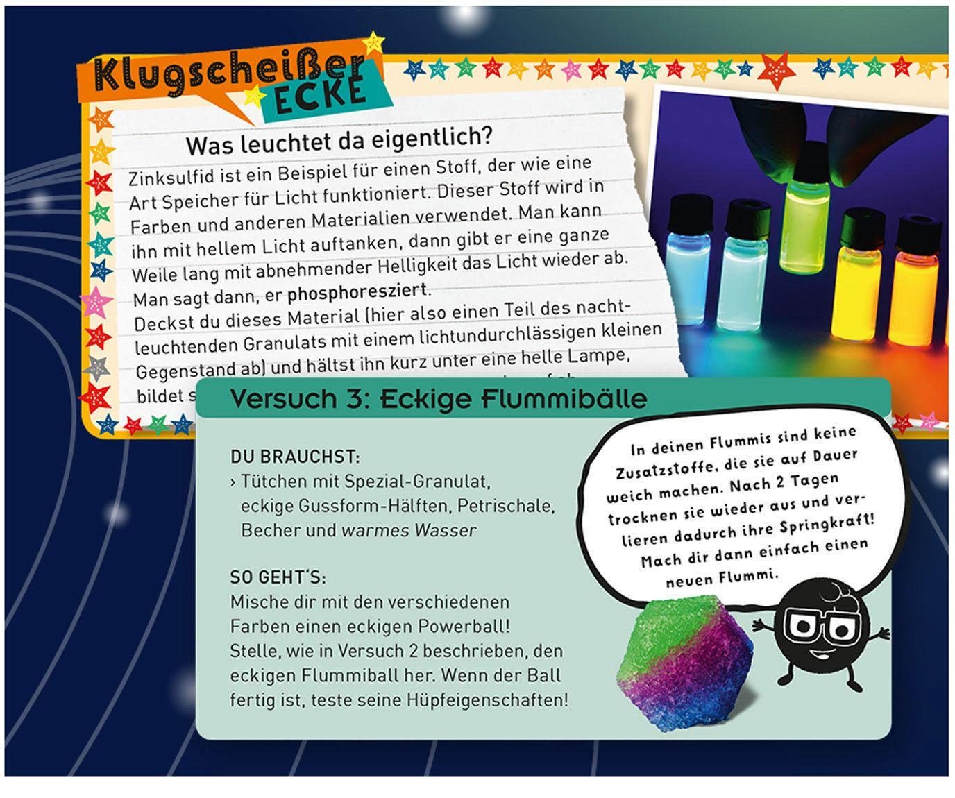 Kosmos Experimentierkasten Fun Science Nachtleuchtende Flummi-Power