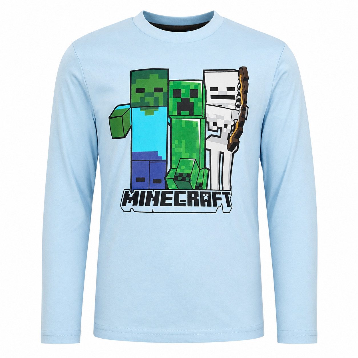 Minecraft Langarmshirt Minecraft Creeper Gamer Kinder Jungen langarm Shirt Gr. 116-152 - 100% Baumwolle