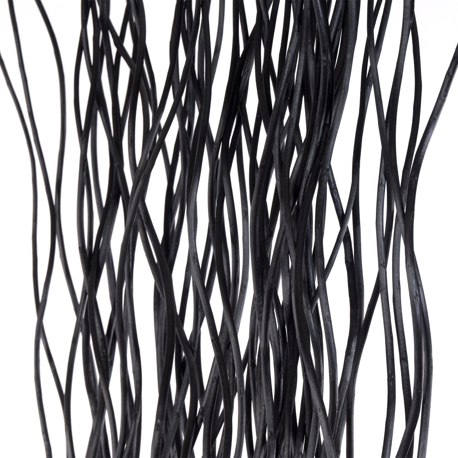 DESIGN DELIGHTS Paravent RAUMTEILER Paravent, Trennwand "WAVE", 170x40cm (HxB), Weidenholz, schwarz