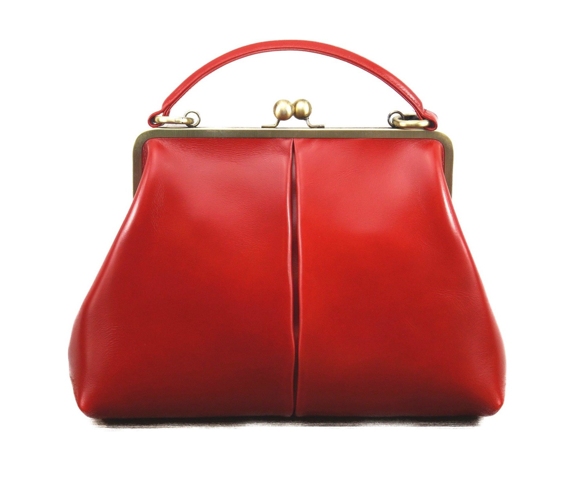 Taschenkinder Handtasche Damen Ledertasche "Vintage Olive" Henkeltasche und Schultertasche (einfach), Echtes Glattleder vom Rind