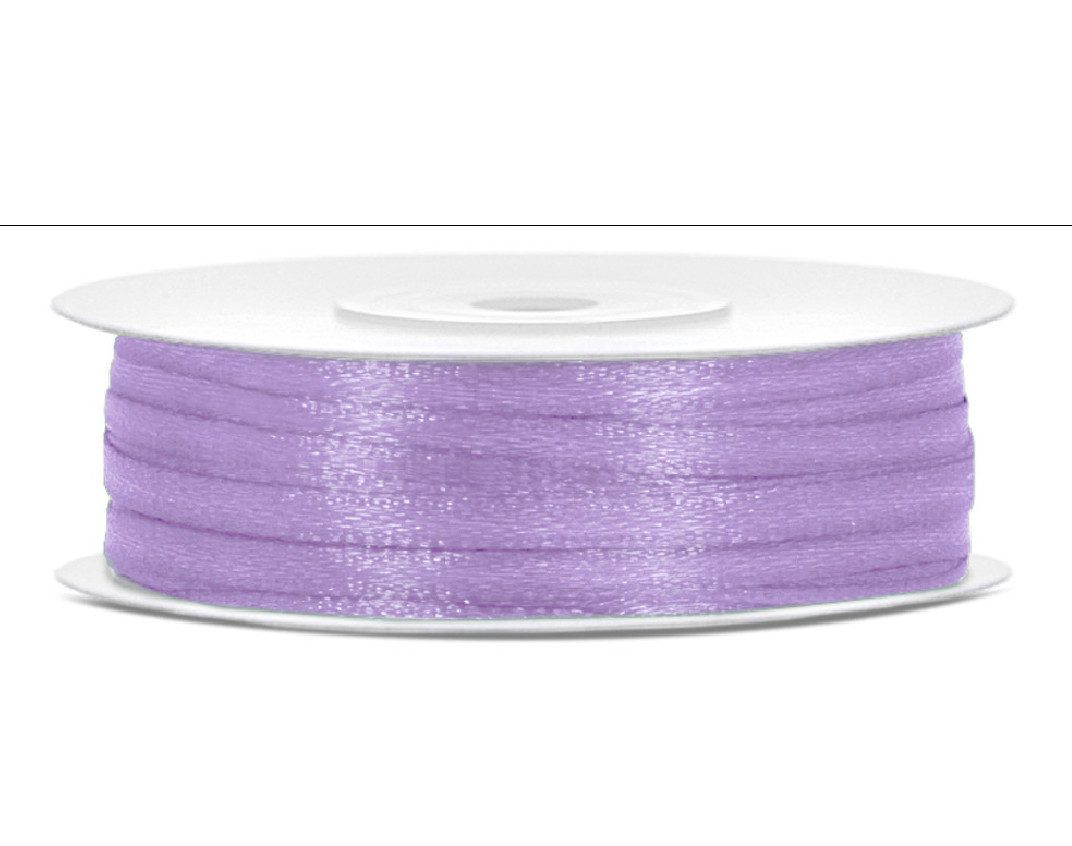partydeco Satinband 50m x 3mm Rolle Satinband Geschenkband Schleifenband Satin Band, Dekoband