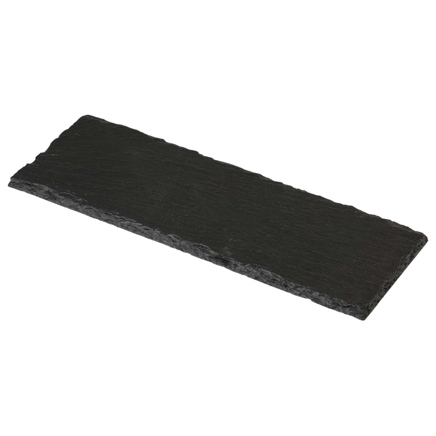 Kesper Servierbrett 5 Stück Buffetplatte aus Schiefer - 30 x 10 cm, Schiefer, (5-St), naturbelassener Rand
