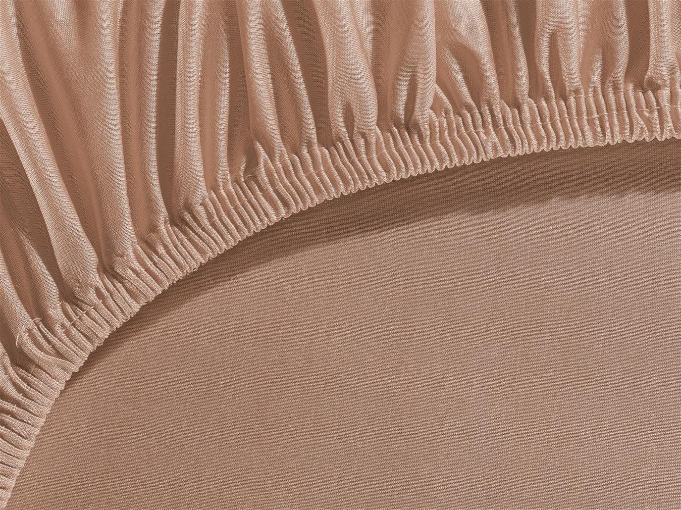 Carpe Sonno Spannbettlaken 90x200 100x200 140x200 160x200 180x200 200x200 Mikrofaser Polyester, Mikrofaser, Gummizug: rundum, (1 Stück), Weiches Spannbetttuch Bügelfrei & Pflegeleicht, 100x200 Braun