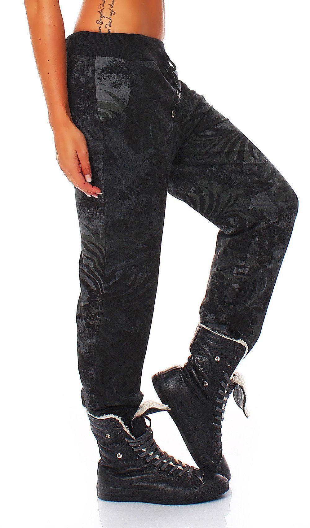 more Jungelprint than fashion Sweatpants Jogginghose 83728 schwarz malito mit