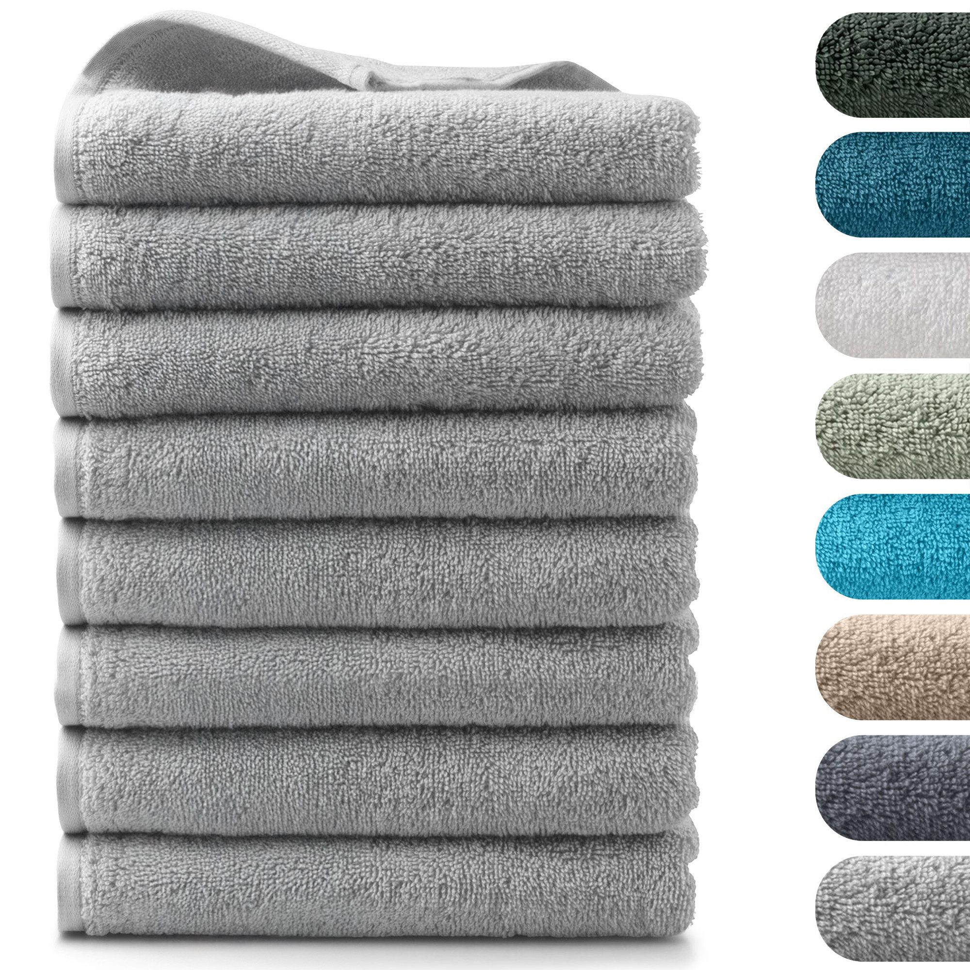 BARBONS Handtücher Set – 8-tlg Handtuch Set 50 x 100 cm für Badezimmer, Gäste & Alltag, (8-St), Walkfrottee, 100% Baumwolle, saugstark, weich
