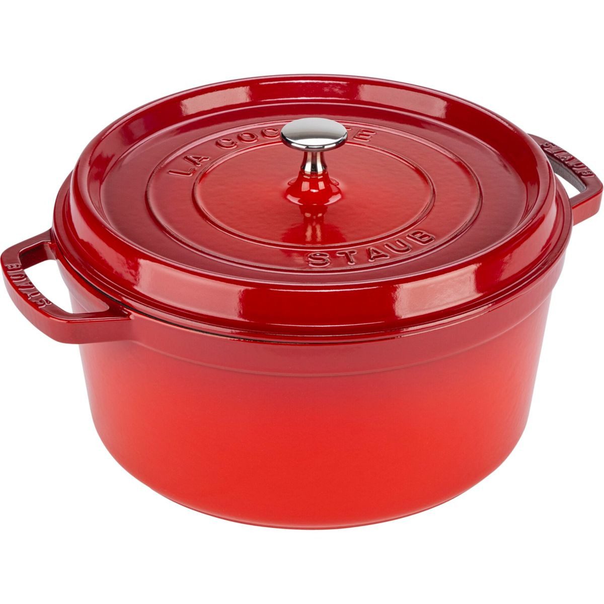 Staub Auflaufform La Cocotte 28cm rund, Kirsch-rot, Gusseisen, Gusseisen