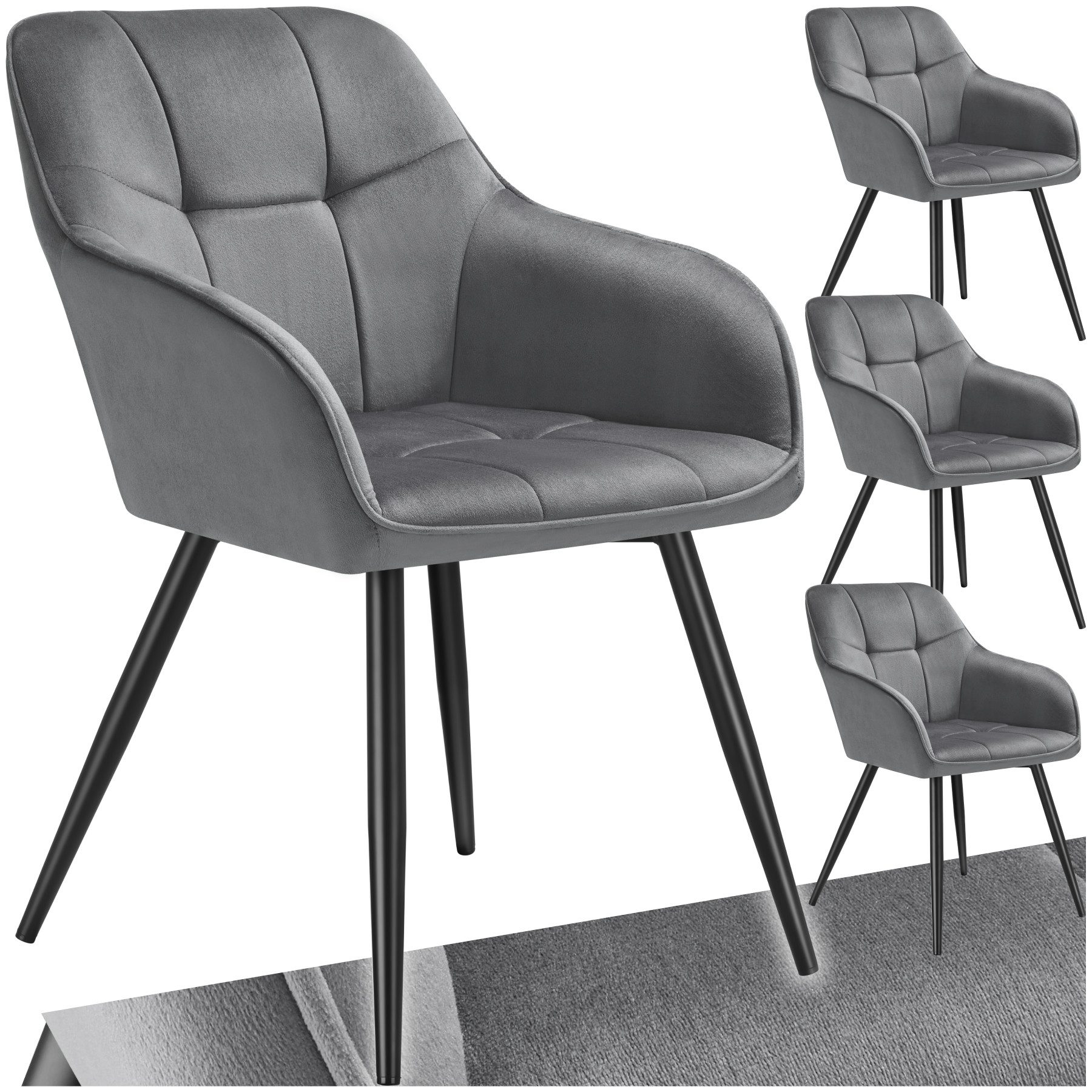 tectake Esszimmerstuhl Marilyn (Set, 4 St), günstig online kaufen