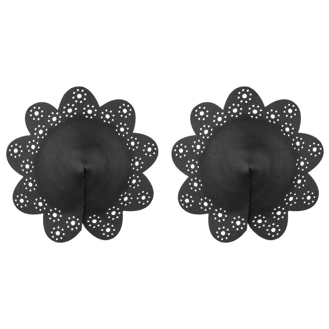 Brustwarzenabdeckung Nippelpasties Obsessive schwarz Blumenform in -