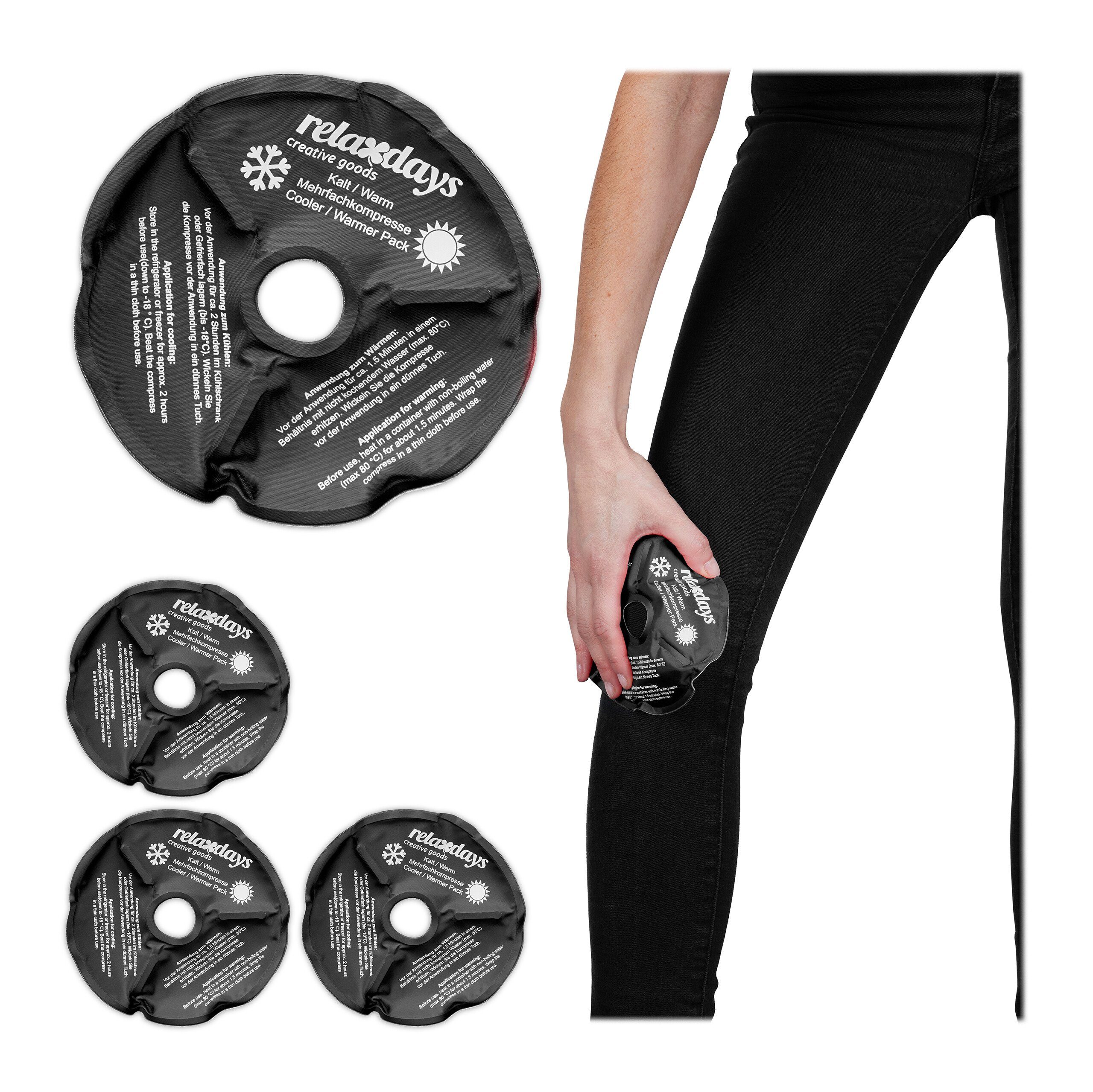 relaxdays Kalt-Warm-Kompresse 4er Set Knie Охлаждающие подставки in Schwarz