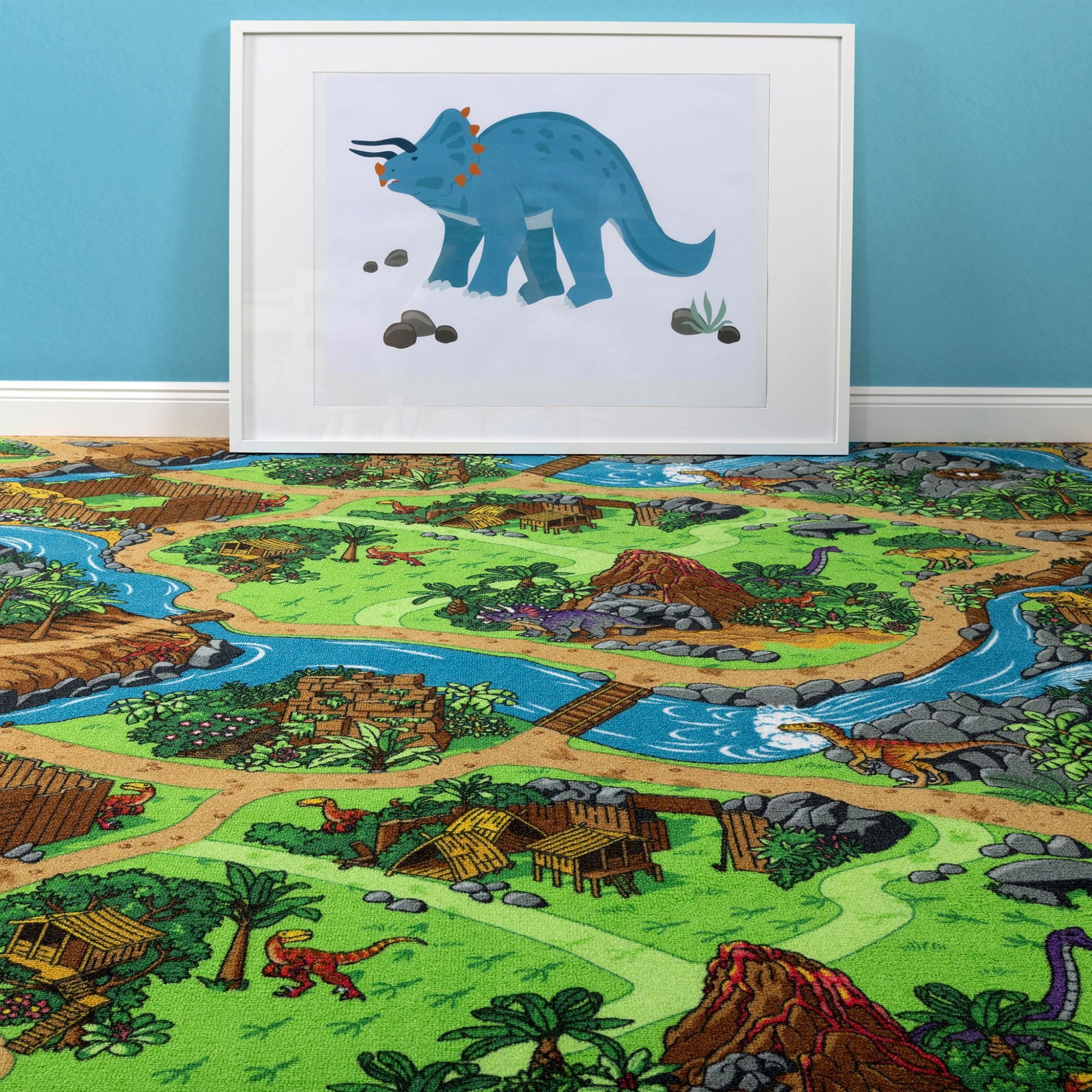 Steffensmeier Teppichboden Buddy, Rechteckig, Dino, Kinderzimmer günstig online kaufen