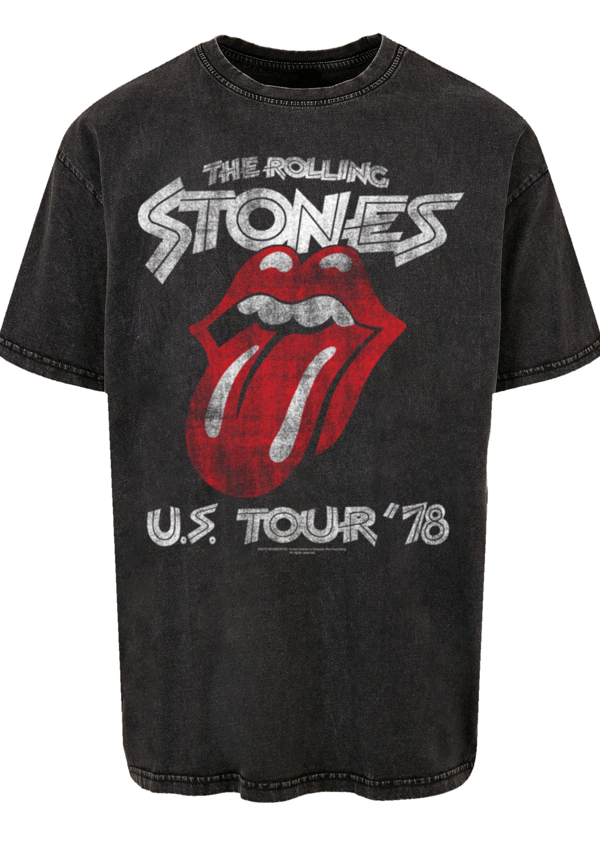F4NT4STIC T-Shirt The '78 Rolling US schwarz Tour Print Stones