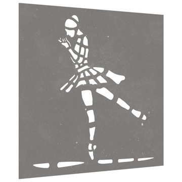 vidaXL Wandbild Garten-Wanddeko 55x55 cm Cortenstahl Balletttänzerin
