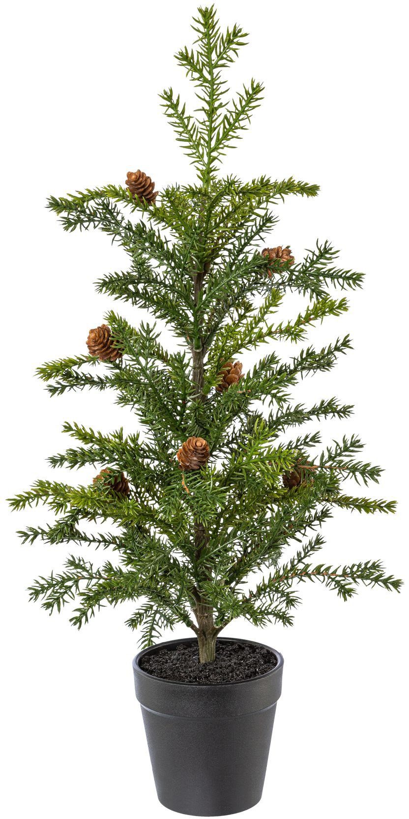 Creativ green Künstlicher Weihnachtsbaum Weihnachtsdeko, künstlicher  Christbaum, Tannenbaum, mit Zapfen