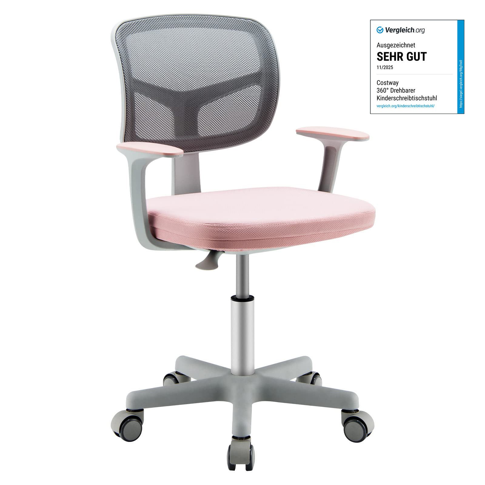 COSTWAY Drehstuhl Kinder Schreibtischstuhl, höhenverstellbar, von 3-10 Jahr günstig online kaufen