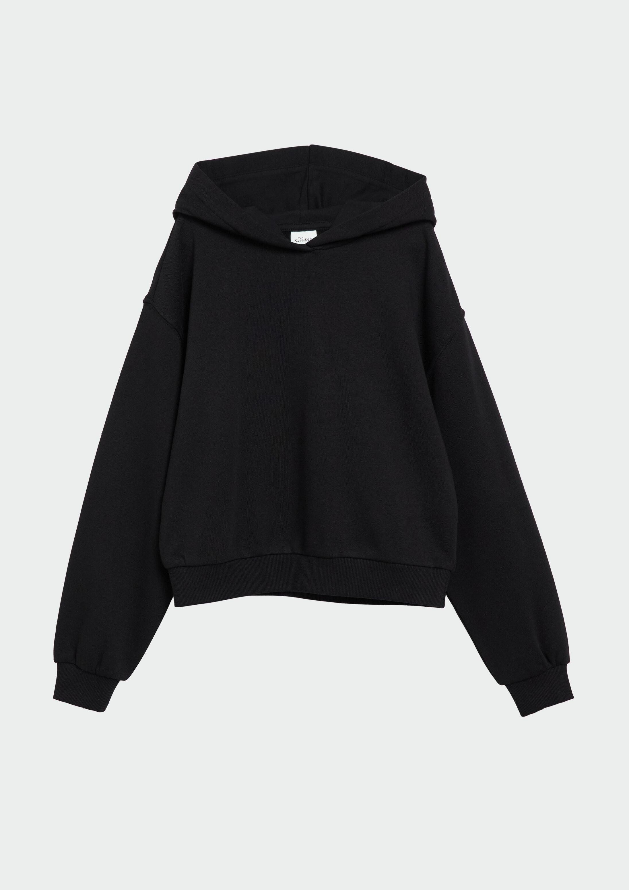 s.Oliver Sweatshirt Sweatshirt Cropped Oversize Hoodie mit Rückenprint