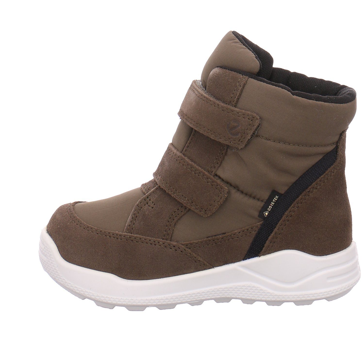 Ecco Jungen Stiefel Schuhe Urban Mini Klettboots Stiefel  Leder-/Textilkombination, Zwei praktische Klettverschlüsse sorgen für ein  leichtes An-und Ausziehen