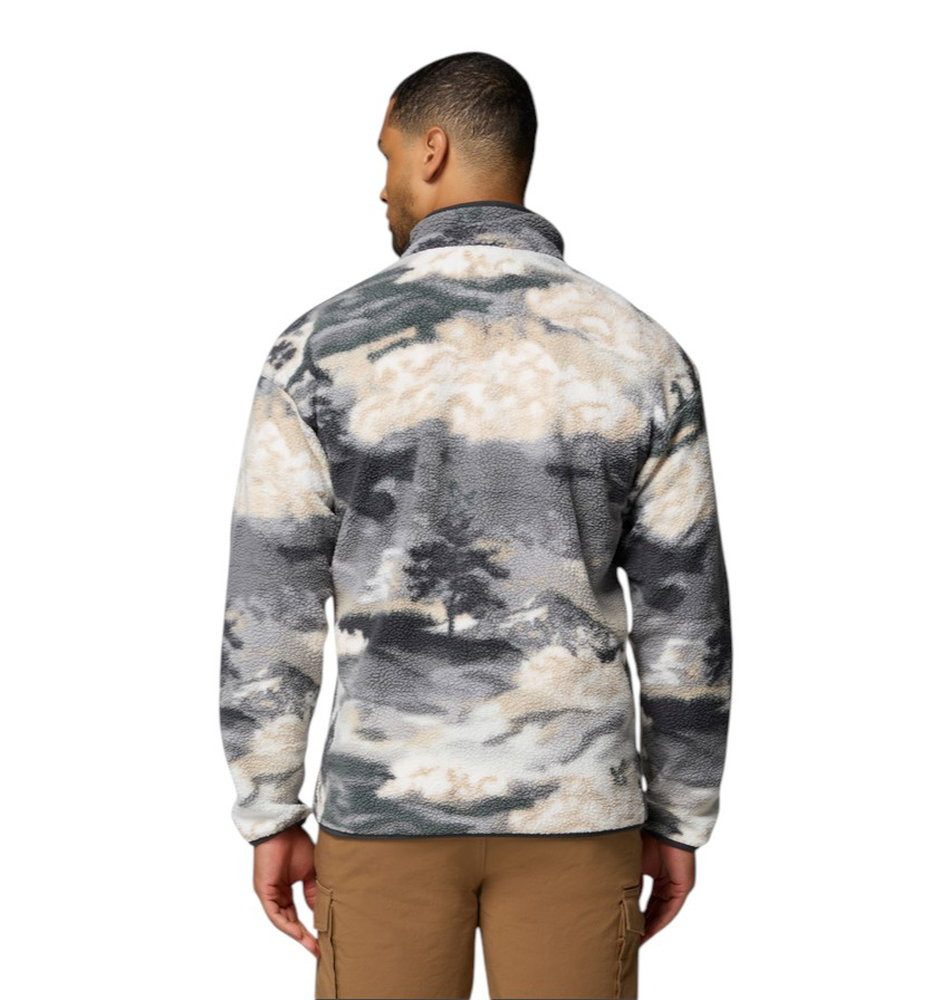 Columbia Fleecepullover Helvetia™ II Printed Half Snap (mit Brusttasche) grau/beige Herren