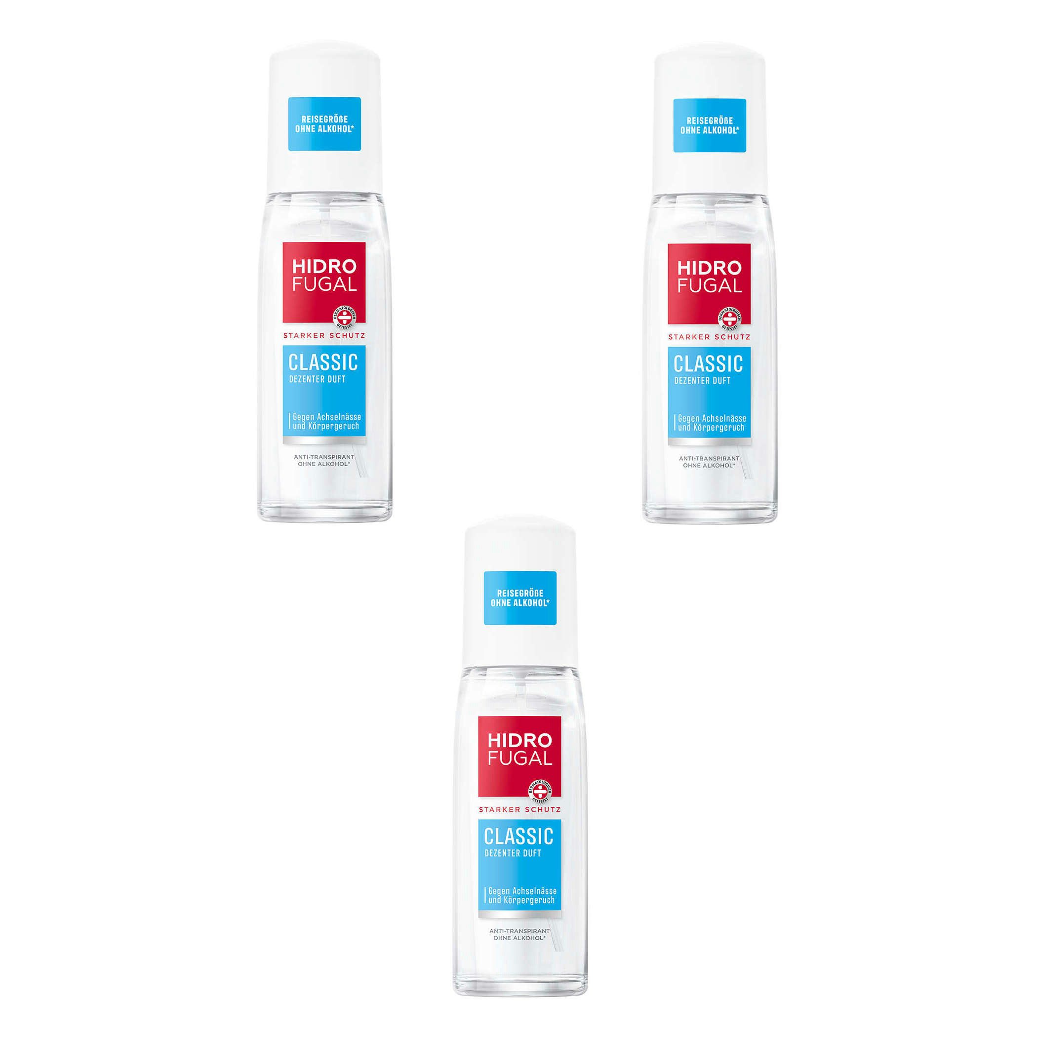 Deo-Zerstäuber Classic ohne Alkohol Anti-Transpirant Schutz 3 x 75 ml