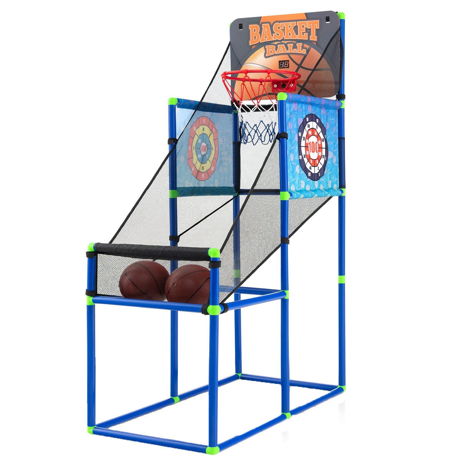 COSTWAY Basketballkorb Arcade Basketballspiel, mit Tafel & Sound