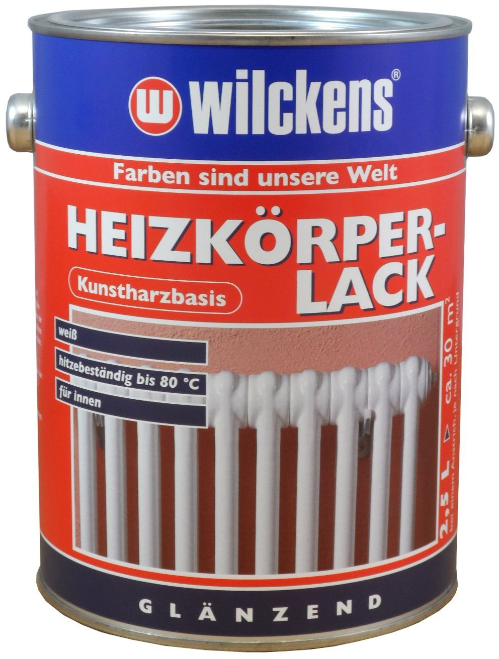 Wilckens Farben Lack, Wilckens Heizkörperlack 2,5l weiß glänzend