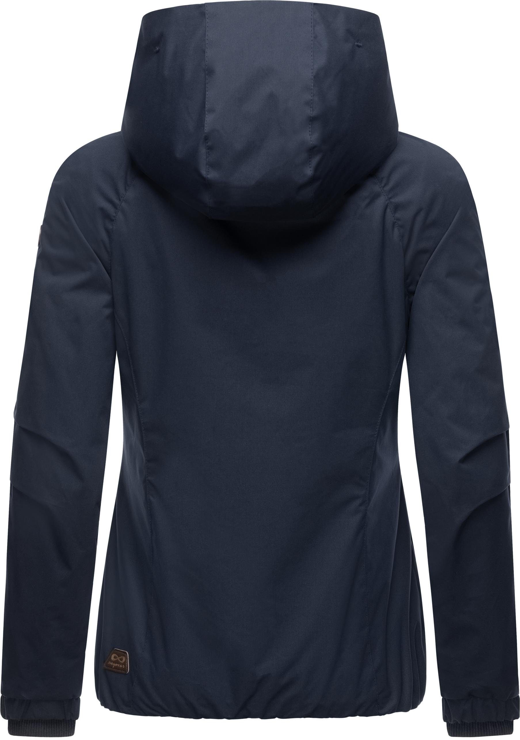 Ragwear Kapuze großer mit stylische Dizzie Übergangsjacke midnight Outdoorjacke