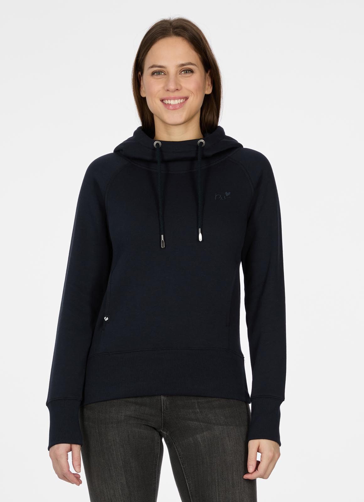 Ragwear Kapuzensweatshirt ELNOA brushed, stretchy, super softe Qualität, mit breitem Saum und Kapuze