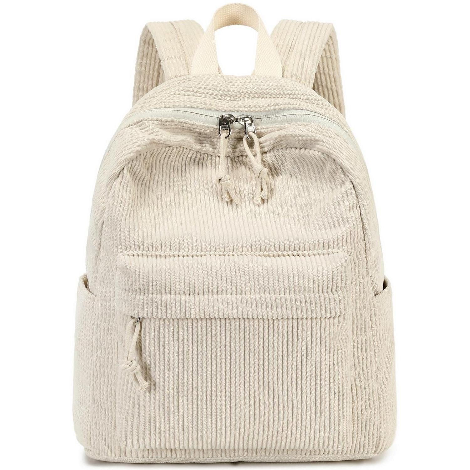 LuxusKollektion Minirucksack Damenrucksack Cord-beige Mini klein