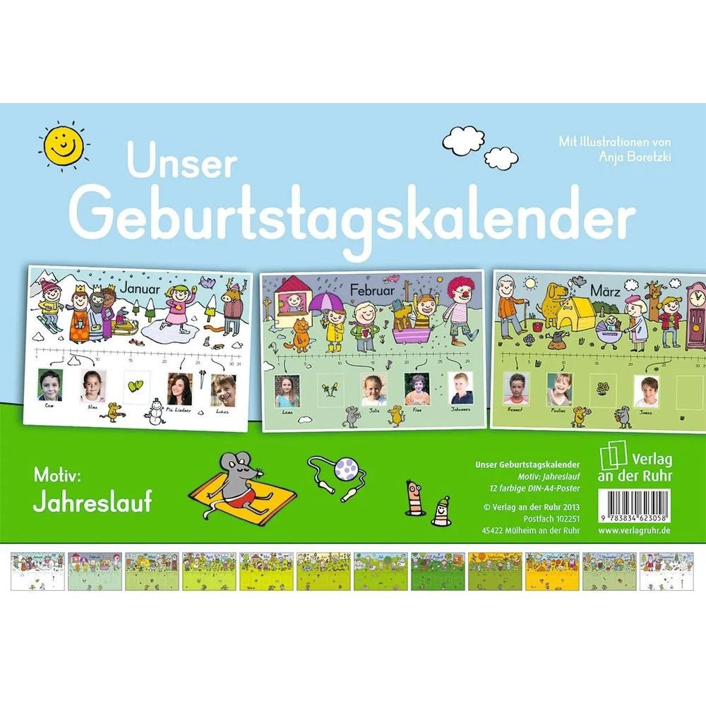 Verlag an der Ruhr Poster Unser Geburtstagskalender - Motiv: Jahreslauf