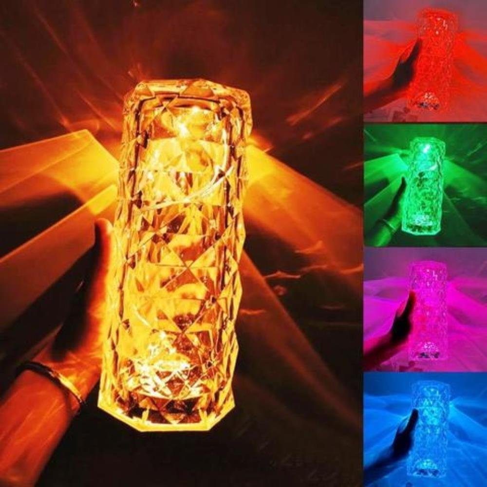 MAVURA LED Tischleuchte DiamondRose Crystal LED Kristall Tischlampe mit Touch, Leuchte, 16 Farben, Nachtlicht, Lampe | Tischlampen