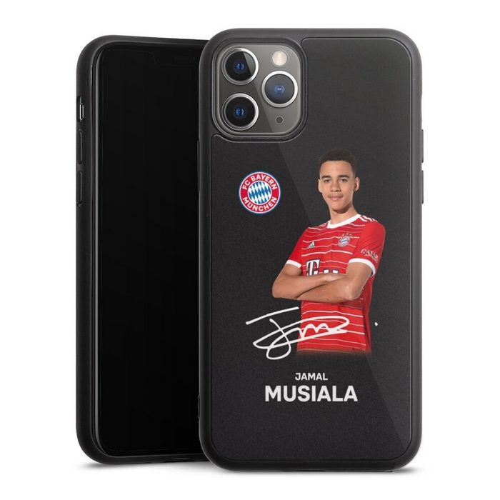 DeinDesign Handyhülle Jamal Musiala Offizielles Lizenzprodukt FC Bayern München Apple iPhone 11 Pro Gallery Case Glas Hülle