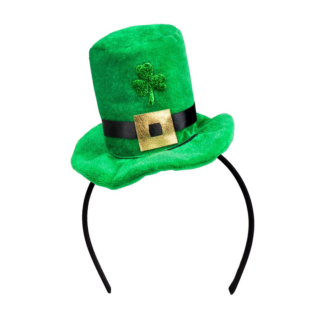 Boland Kostüm Diadem Shamrock Mini Zylinder grün mit Kleeblatt St. Patrick’ günstig online kaufen