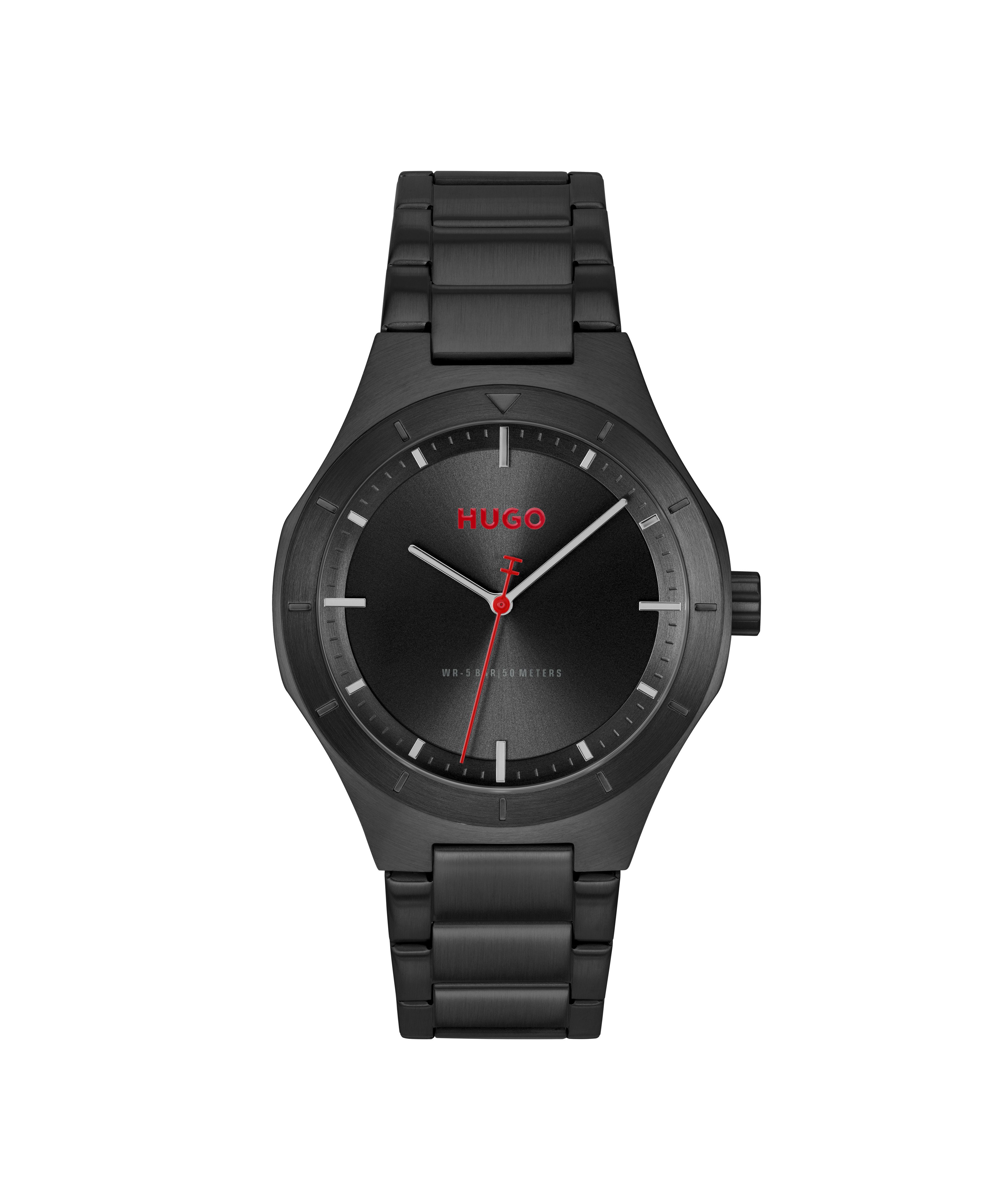 HUGO Quarzuhr #LIT 1530450, Armbanduhr, Herrenuhr, Edelstahlarmband, analog