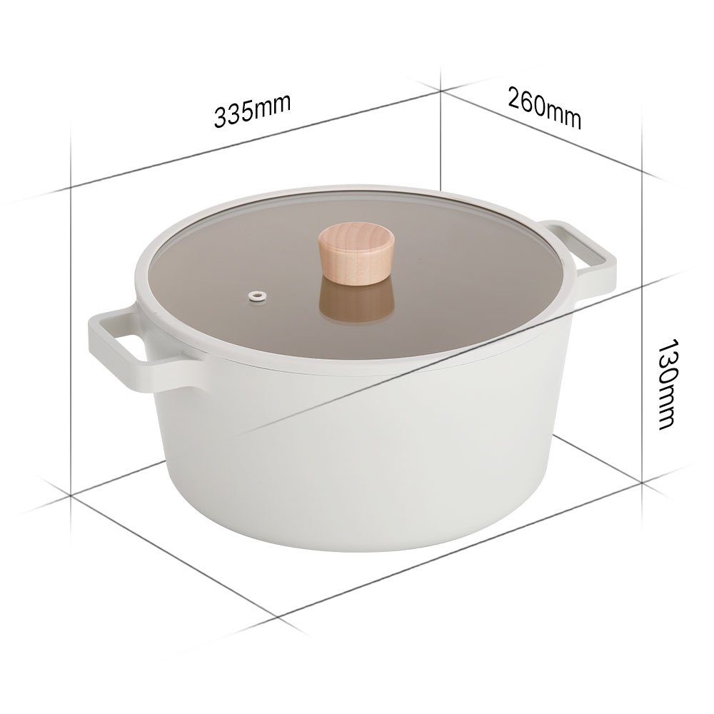 NEOFLAM® Kochtopf FIKA Kochtopf 26cm inkl. Glasdeckel, Aluminiumguss  (1-tlg)