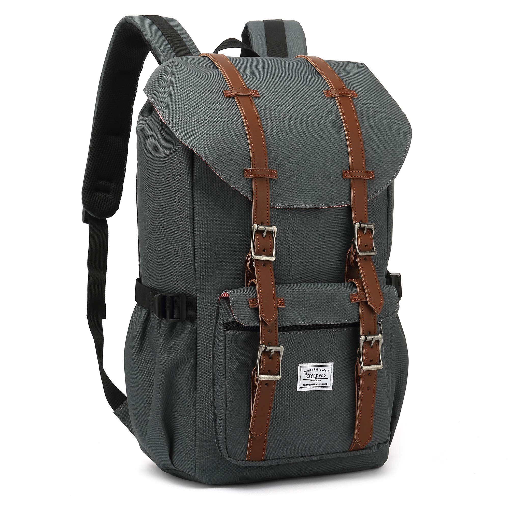 Freizeitrucksack Rucksack Groß Damen Herren Freizeitrucksack im Retro Design Reiserucksack mit 15" Notebook Fach Lässiger Tagesrucksack viele Fächer Wanderrucksack Schulrucksack Schultasche