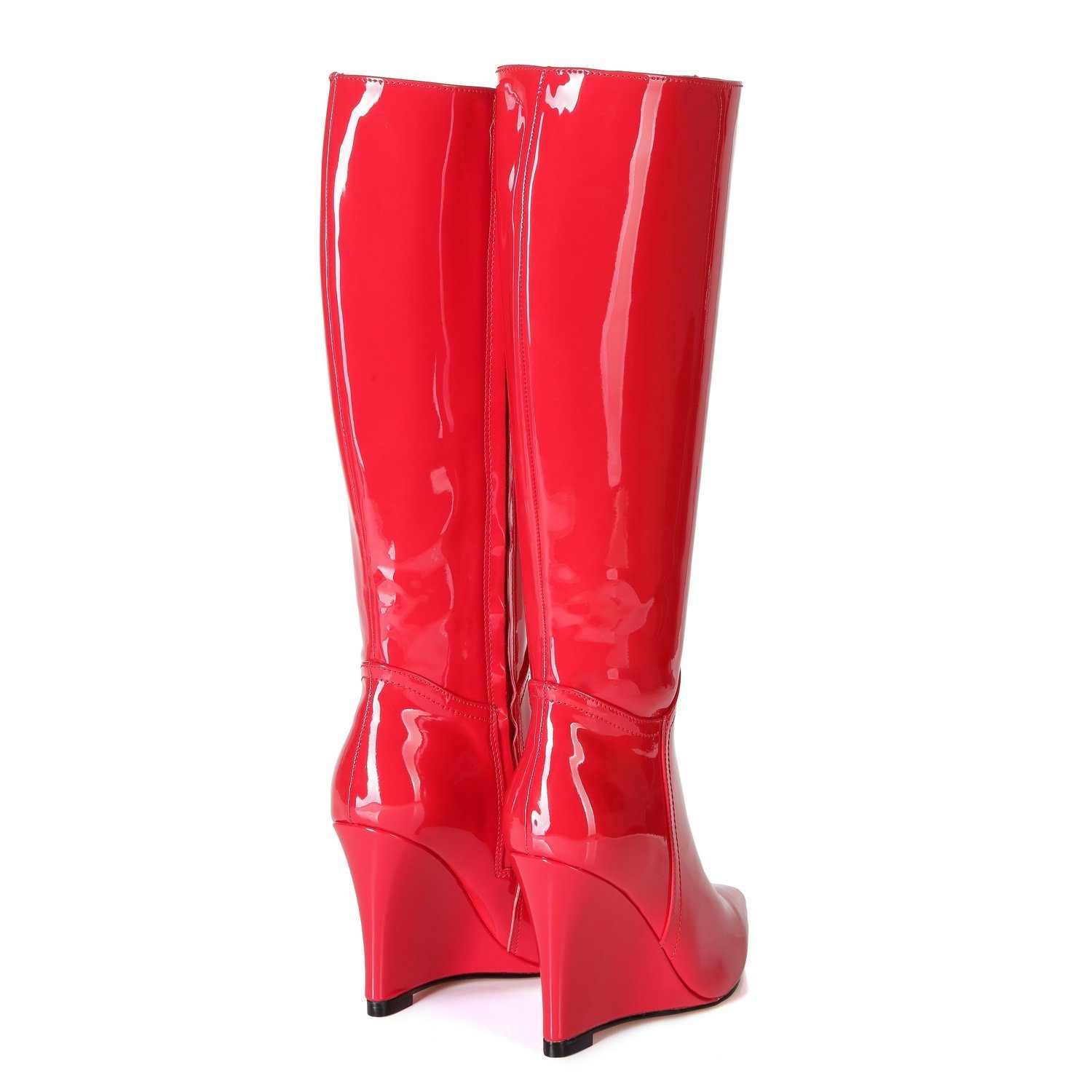 Giaro High-Heel-Stiefel Lack ELLA Blockabsatz Rot Giaro Stiefel