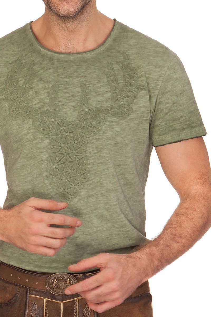 Hangowear Trachtenshirt Trachtenshirt Herren - MARLON - grün, khaki