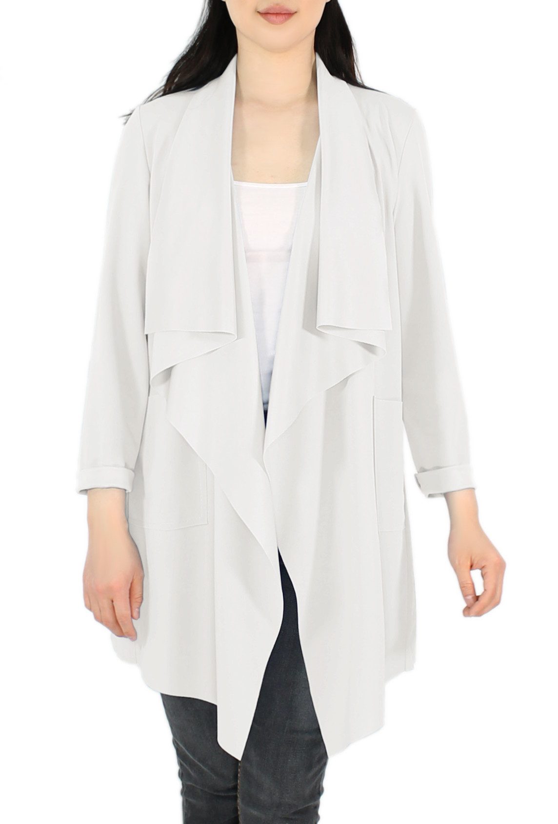 dy_mode Cardigan Damen Cardigan in Wasserfall-Optik günstig online kaufen