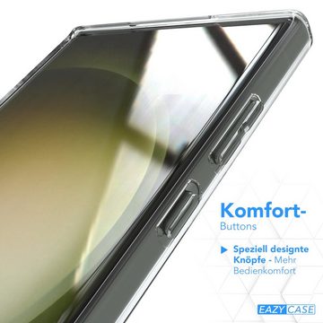 EAZY CASE Handyhülle Slimcover Clear für Samsung Galaxy S23 Ultra 6,8 Zoll, durchsichtige Hülle Ultra Dünn Silikon Backcover TPU Telefonhülle Klar