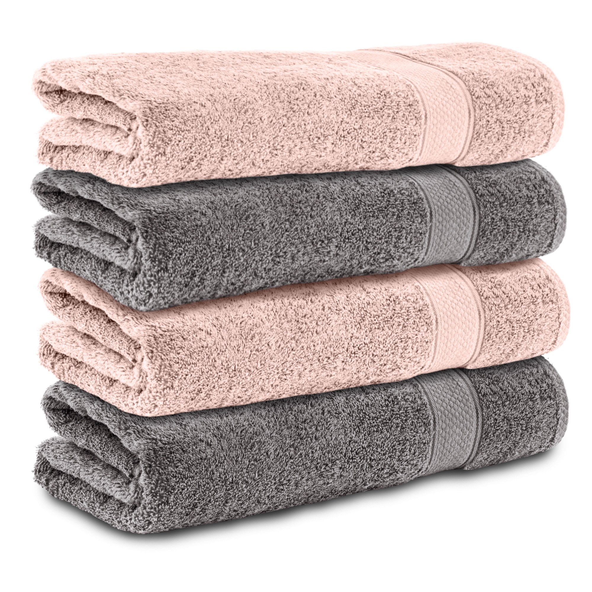 Komfortec Handtuch Set 100% Baumwolle, 470 g/m², Frottee (Set, 4-St), Handt günstig online kaufen