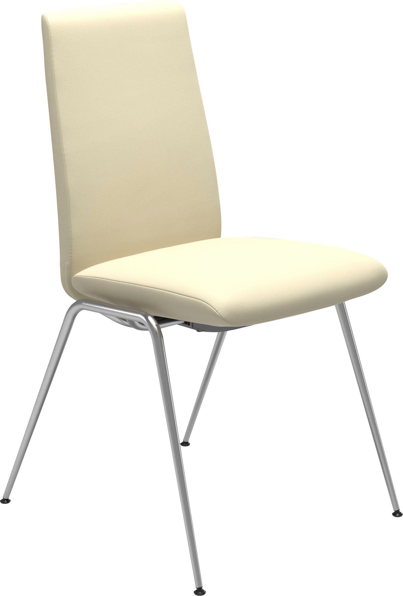 Stressless® Polsterstuhl Laurel, Low in Back, M, glänzend mit Größe Beinen Stahl aus Chrom