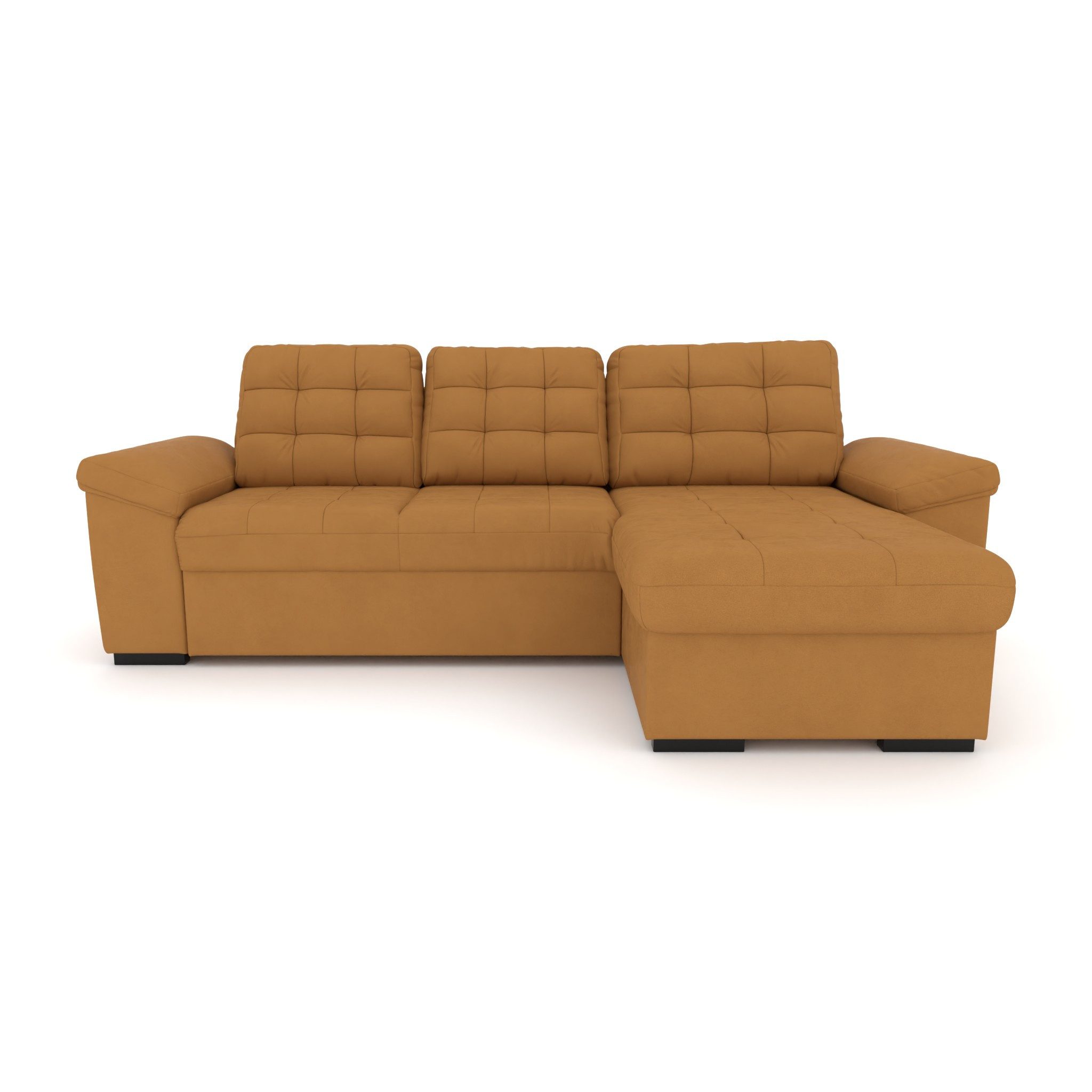 foamnova Ecksofa Tripoli, mit Recamiere, Maße B 232 × T 148 × H 73 cm, Europäische Produktion, angenehme Größe